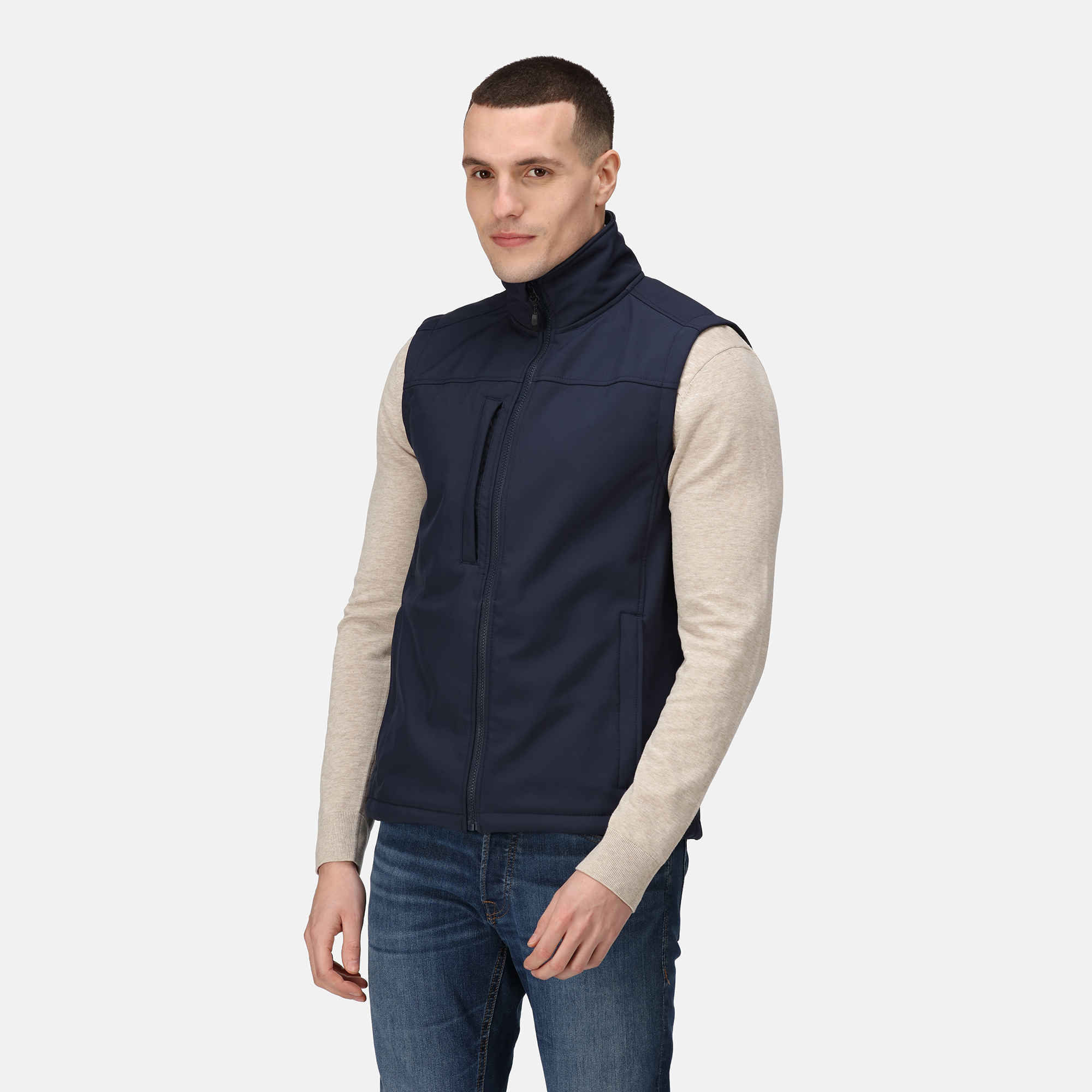 8x Embroidered Regatta Flux Softshell Bodywarmer with Company Logo