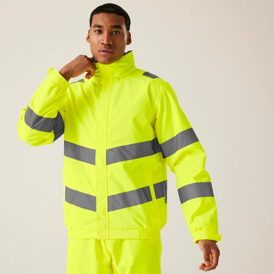 Regatta Men's Hi-Vis Pro Contract Dover Jacket - TRW457