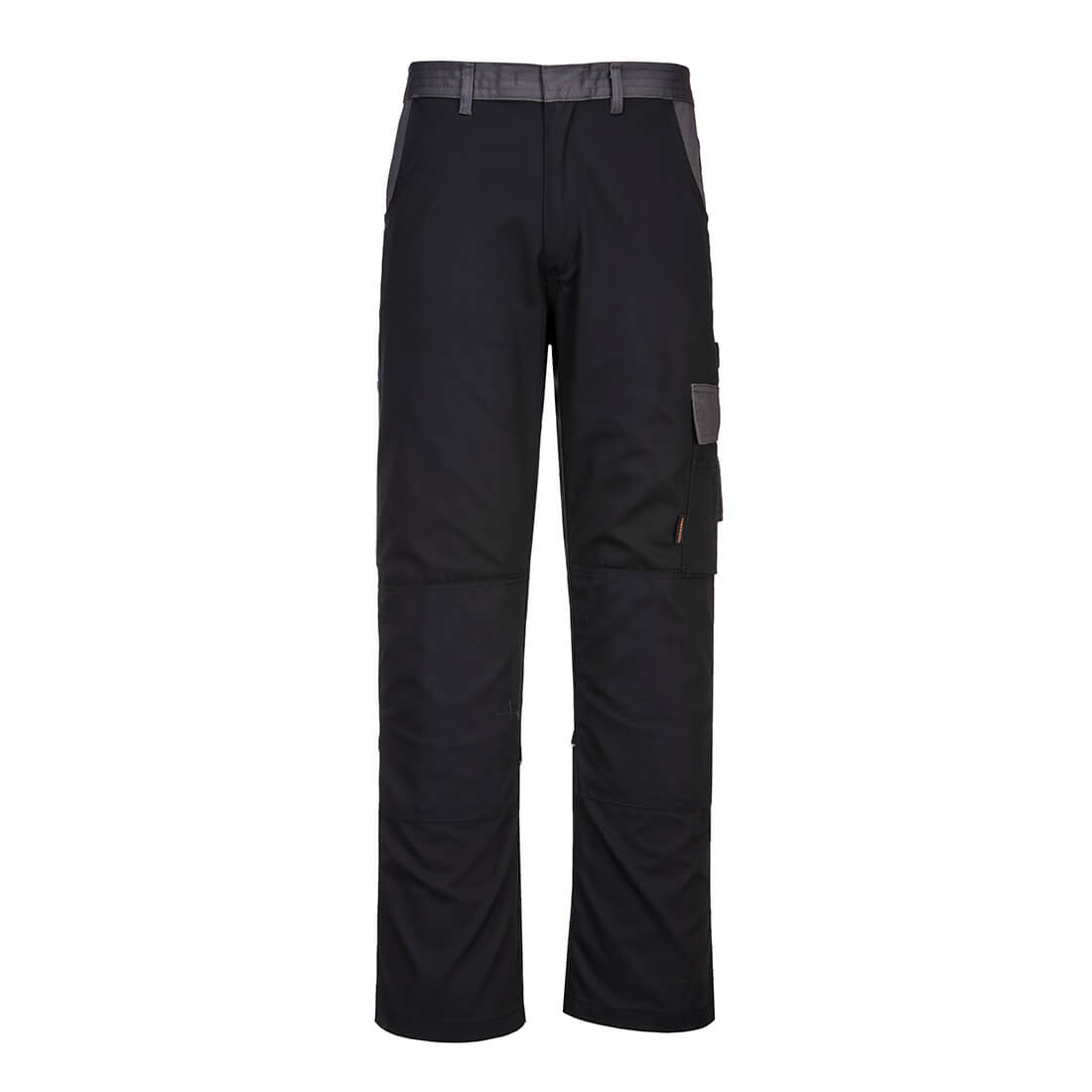 Portwest Munich heavy-weight black work trousers with durable twill fabric