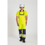 Portwest Hi-Vis Cotton Comfort Short Sleeve Two Tone Polo Shirt - Orange/Yellow/Navy - S174 - thumbnail 3