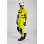 Portwest Hi-Vis Cotton Comfort Short Sleeve Two Tone Polo Shirt - Orange/Yellow/Navy - S174 - thumbnail 5