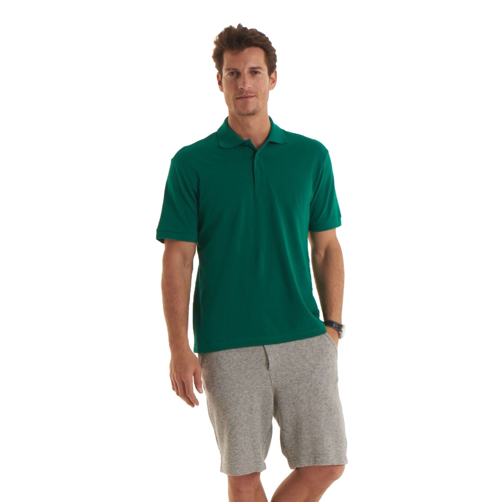Uneek Men's Ultra Cotton Poloshirt UC114 - Kelly Green