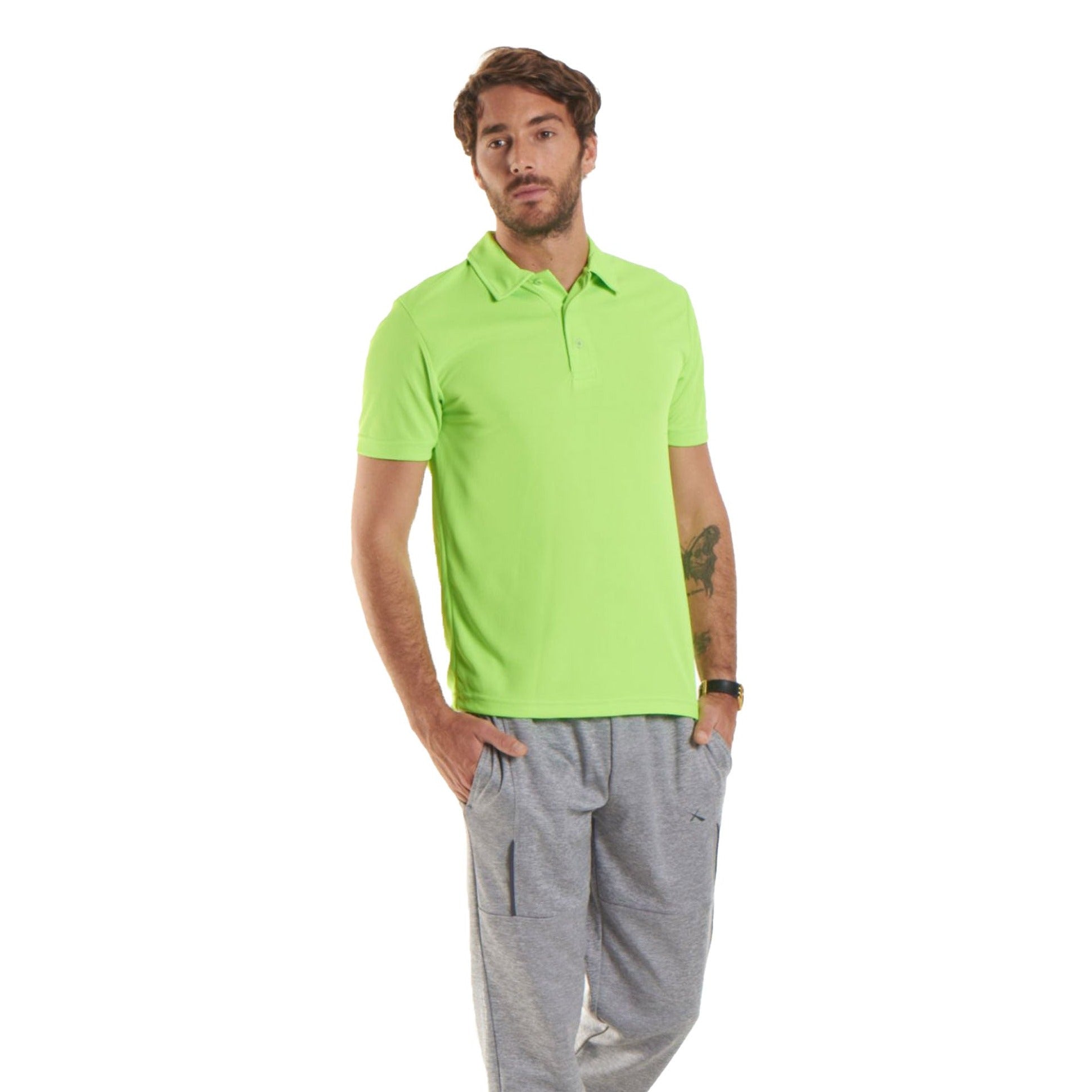Uneek Mens Ultra Cool Poloshirt UC125 - Electric Green