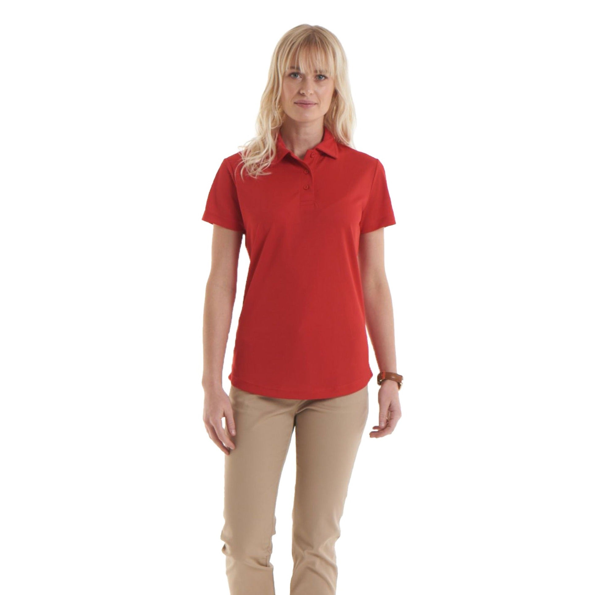 Uneek Ladies Ultra Cool Poloshirt UC126 - Red