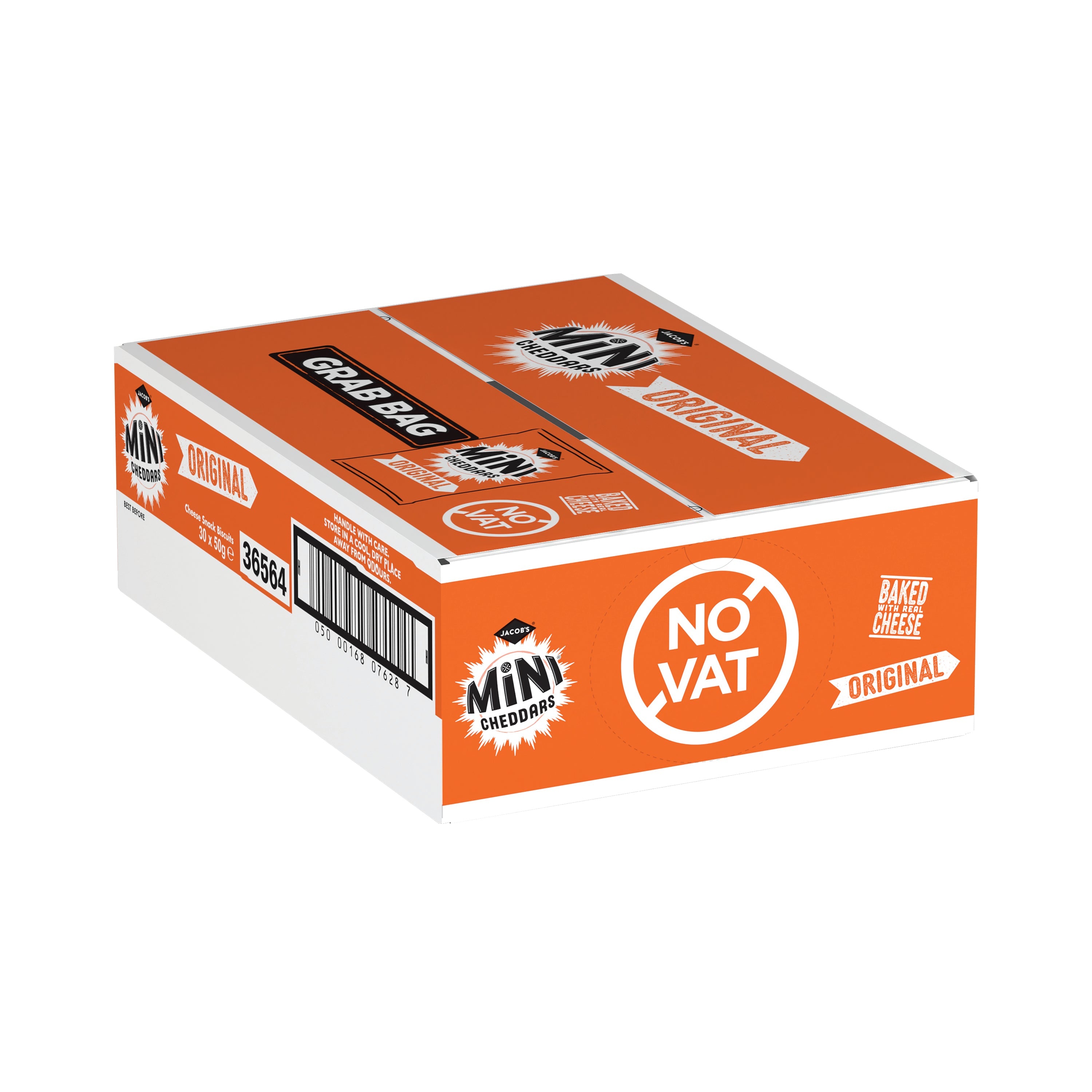 Jacobs Mini Cheddars Big Bag Original 45g – (Pack of 30)