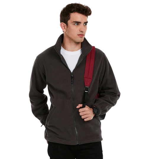 Uneek Unisex Premium Full Zip Micro Work Fleece UC601 - Charcoal