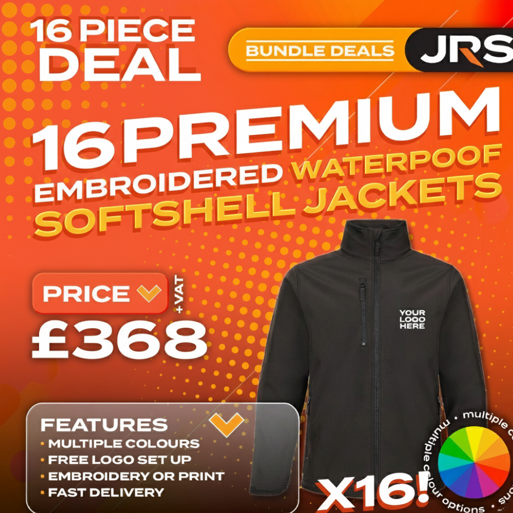 16x Embroidered Waterpoof Softshell Jackets Bundle Deal