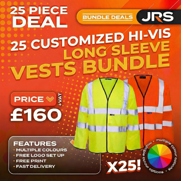 25x Long Sleeve Printed Hi-Vis Vest Bundle