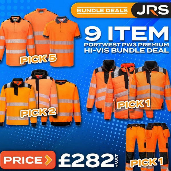 9 Item Portwest PW3 Premium Hi-Vis Bundle Deal