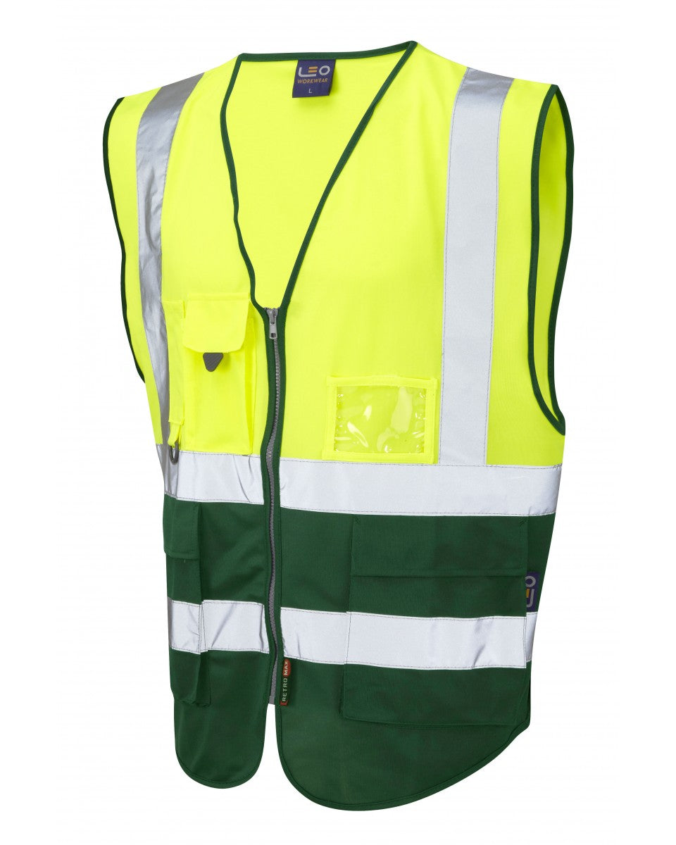 Leo Workwear Lynton Iso 20471 Cl 1 Superior Waistcoat