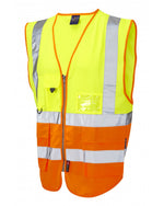 Leo Workwear Lynton Iso 20471 Cl 1 Superior Waistcoat - thumbnail 5