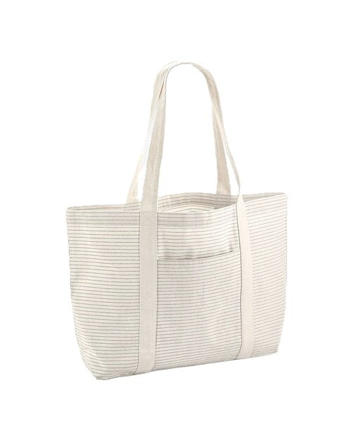 Westford Mill Striped Organic Cotton Shopper
