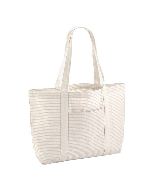 Westford Mill Striped Organic Cotton Shopper