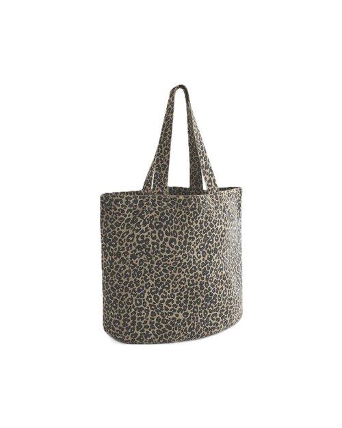 Westford Mill Leopard Print Canvas Shopper