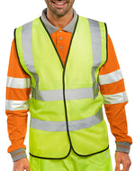 B-Seen Essential Bulk Buy Hi-Vis Vest (Pack of 100) - thumbnail 1