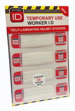 Vital ID Id Temporary Use Worker Stickers - thumbnail 2