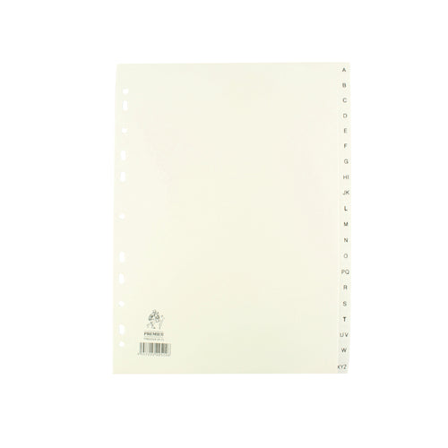 A4 White A-Z Polypropylene Index WX01351