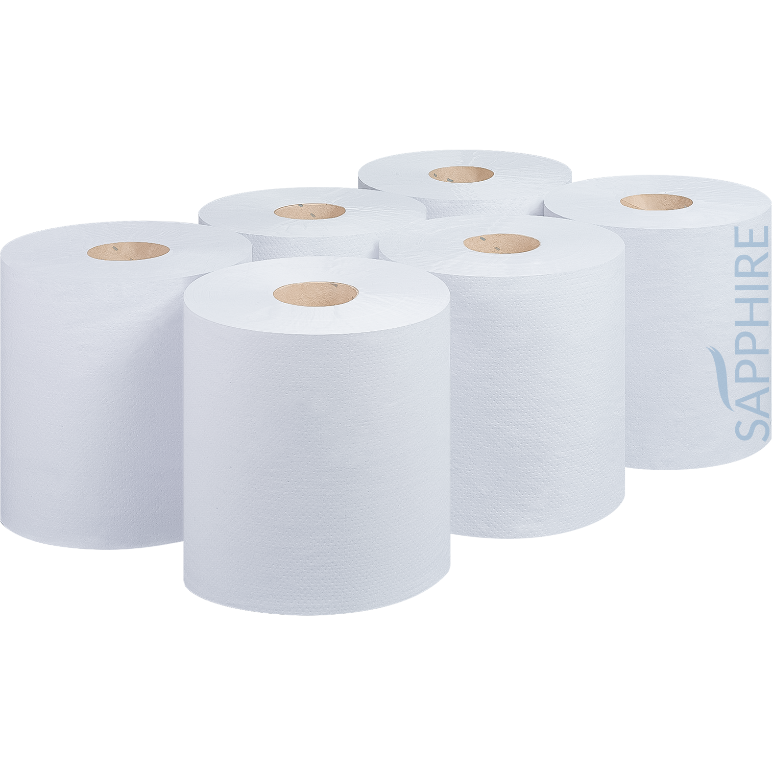 White 2 Ply Embossed Centrefeed Roll (Pack of 6 - 170mm x 150m)