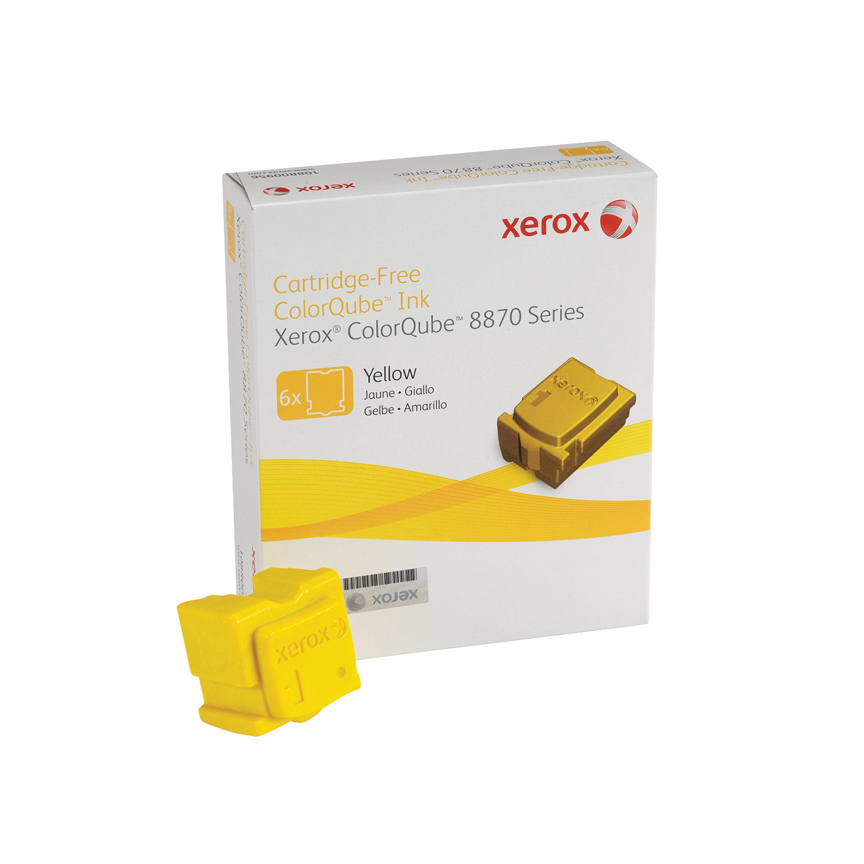 Xerox ColorQube 8870 Yellow Ink Stick 17K (Pack of 6) 108R00956