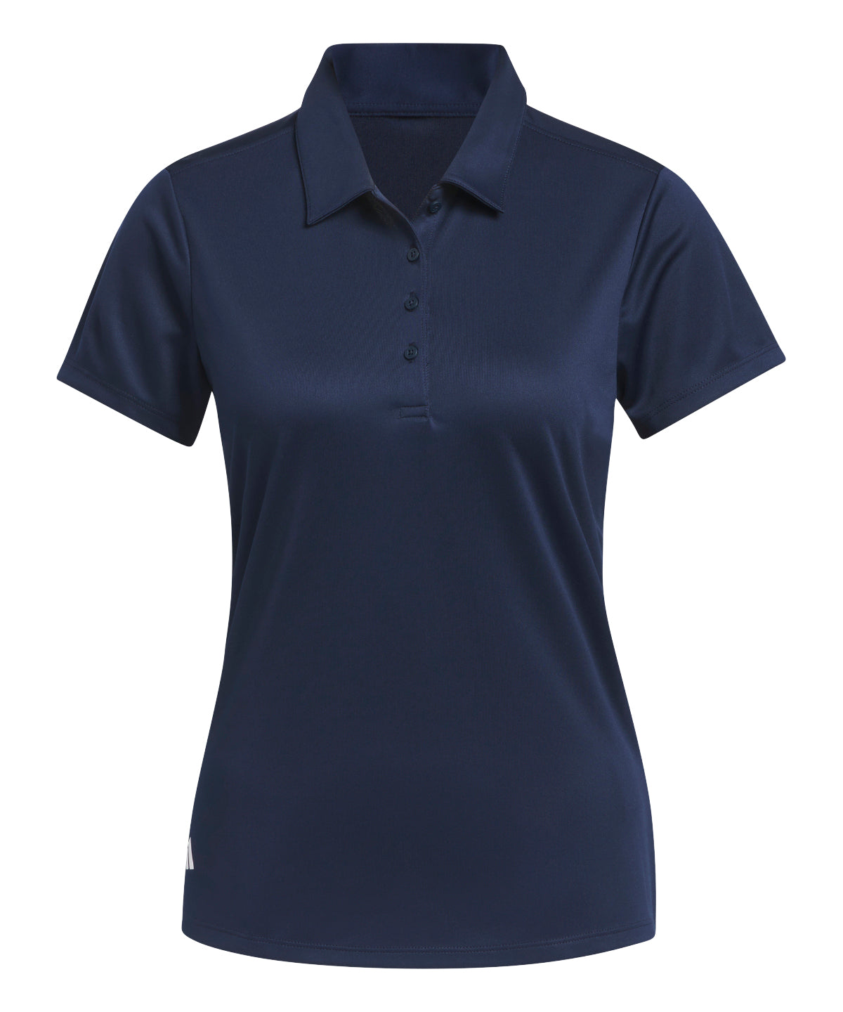 Adidas women's polo shirt in classic collegiate navy, with a flattering feminine fit.