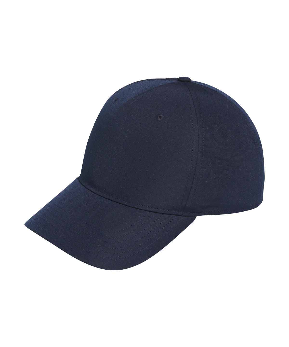 Adidas Golf crested cap in a dark team navy blue, perfect for sunny days on the course.