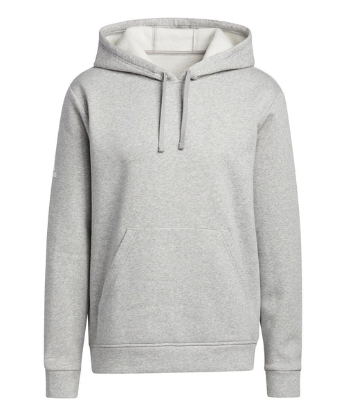 Comfy Adidas fleece hoodie in a versatile mid-grey marl, perfect for casual wear.