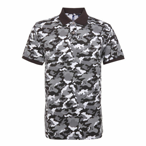 Asquith And Fox Camo Pique Polo