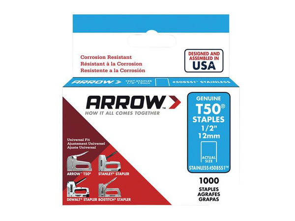 Arrow T50 Stainless Steel Staples