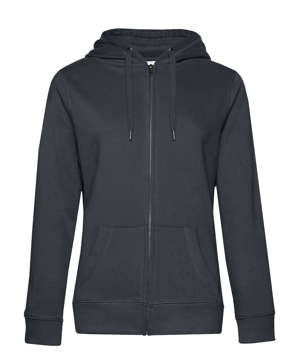 B&C Collection Queen zipped hoodie B012F in asphalt