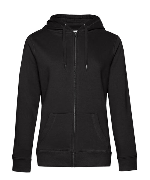 B&C Collection Queen zipped hoodie B012F in pure black