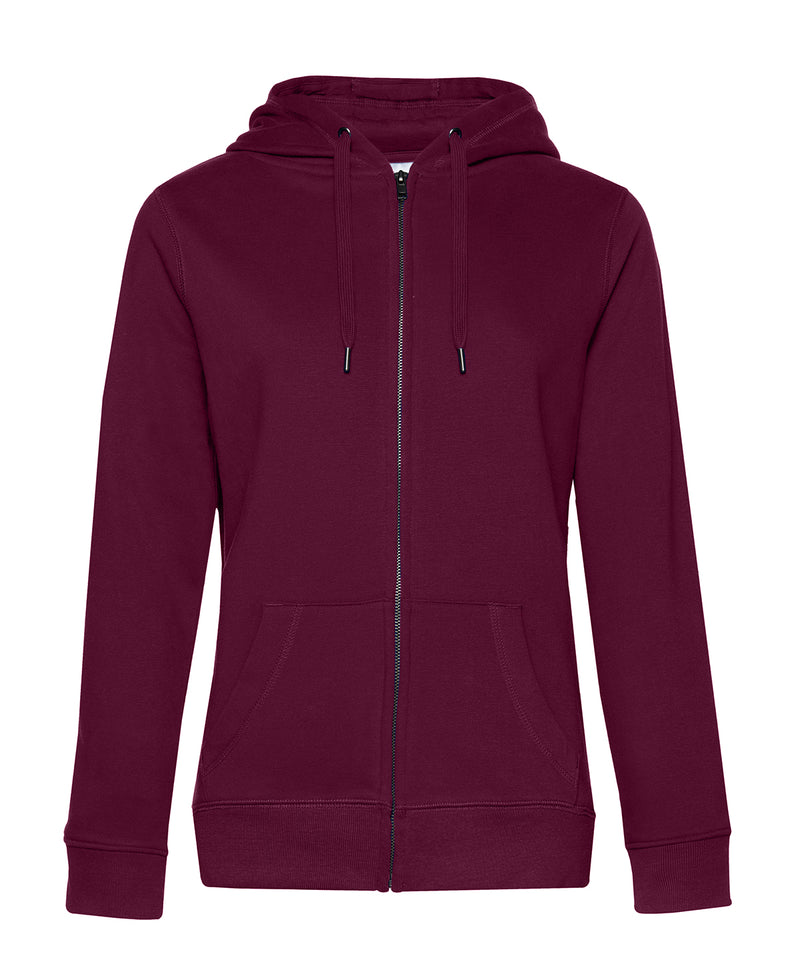 B&C Collection Queen zipped hoodie B012F in dark cherry