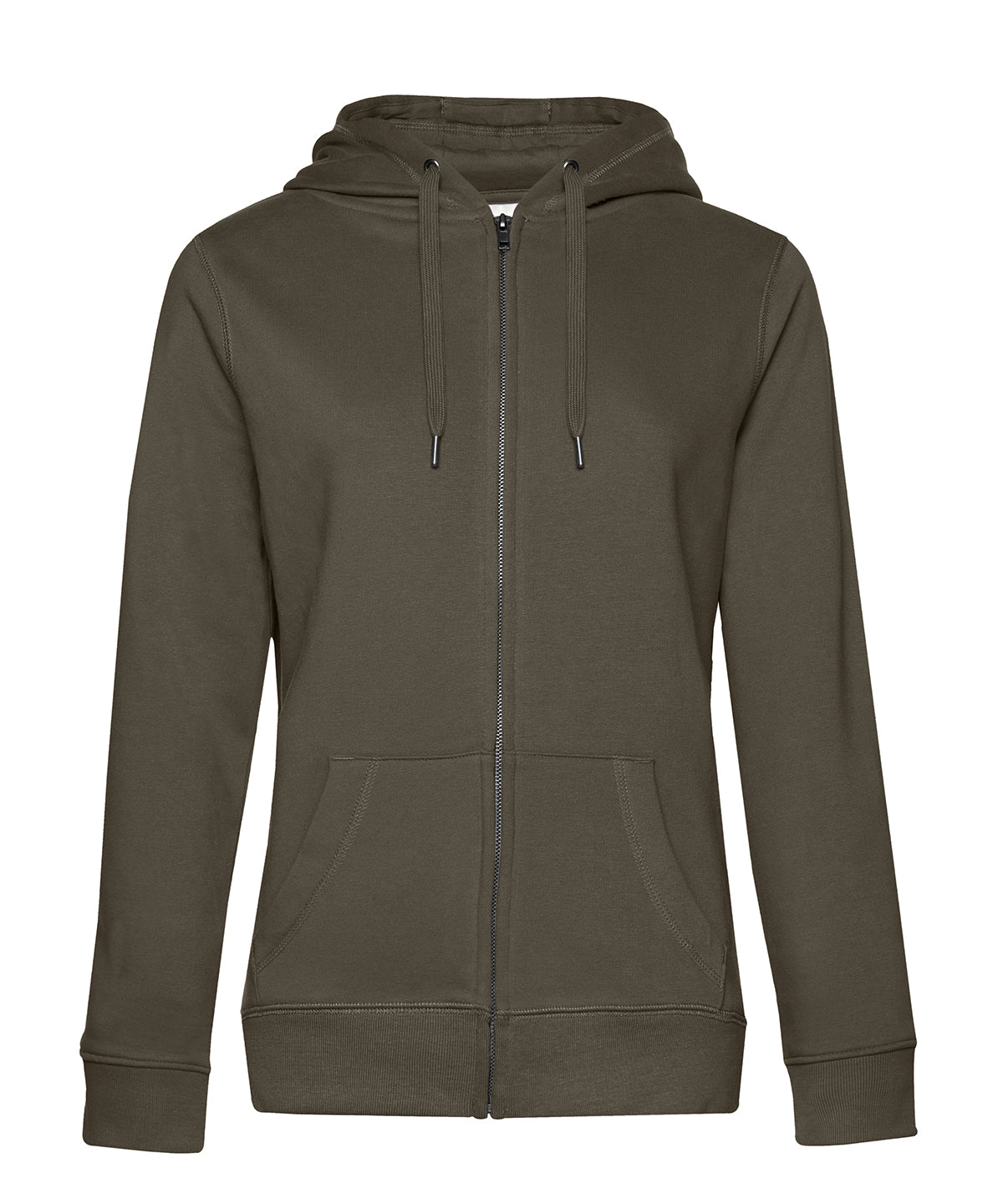 B&C Collection Queen zipped hoodie B012F in khaki