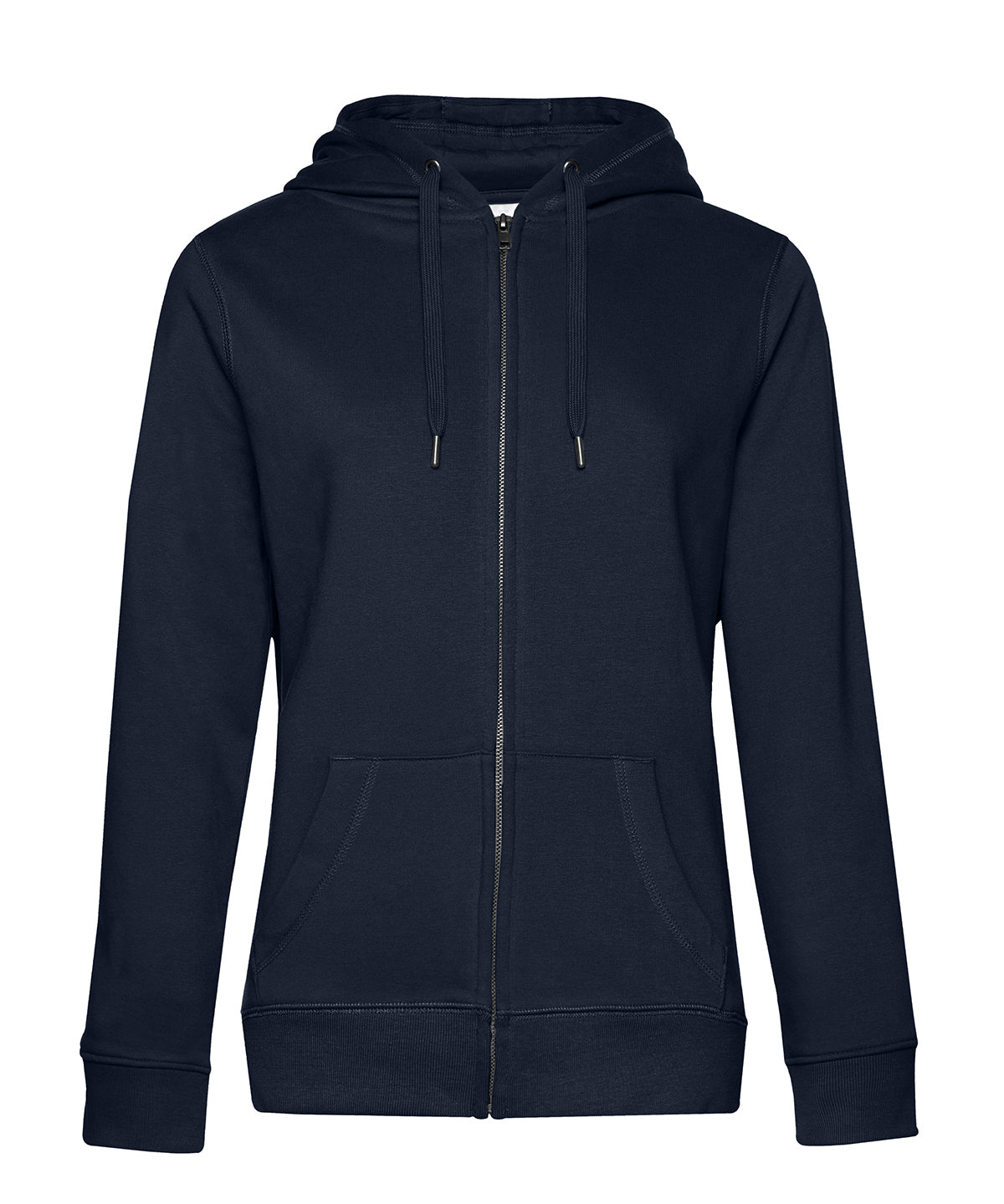 B&C Collection Queen zipped hoodie B012F in navy blue