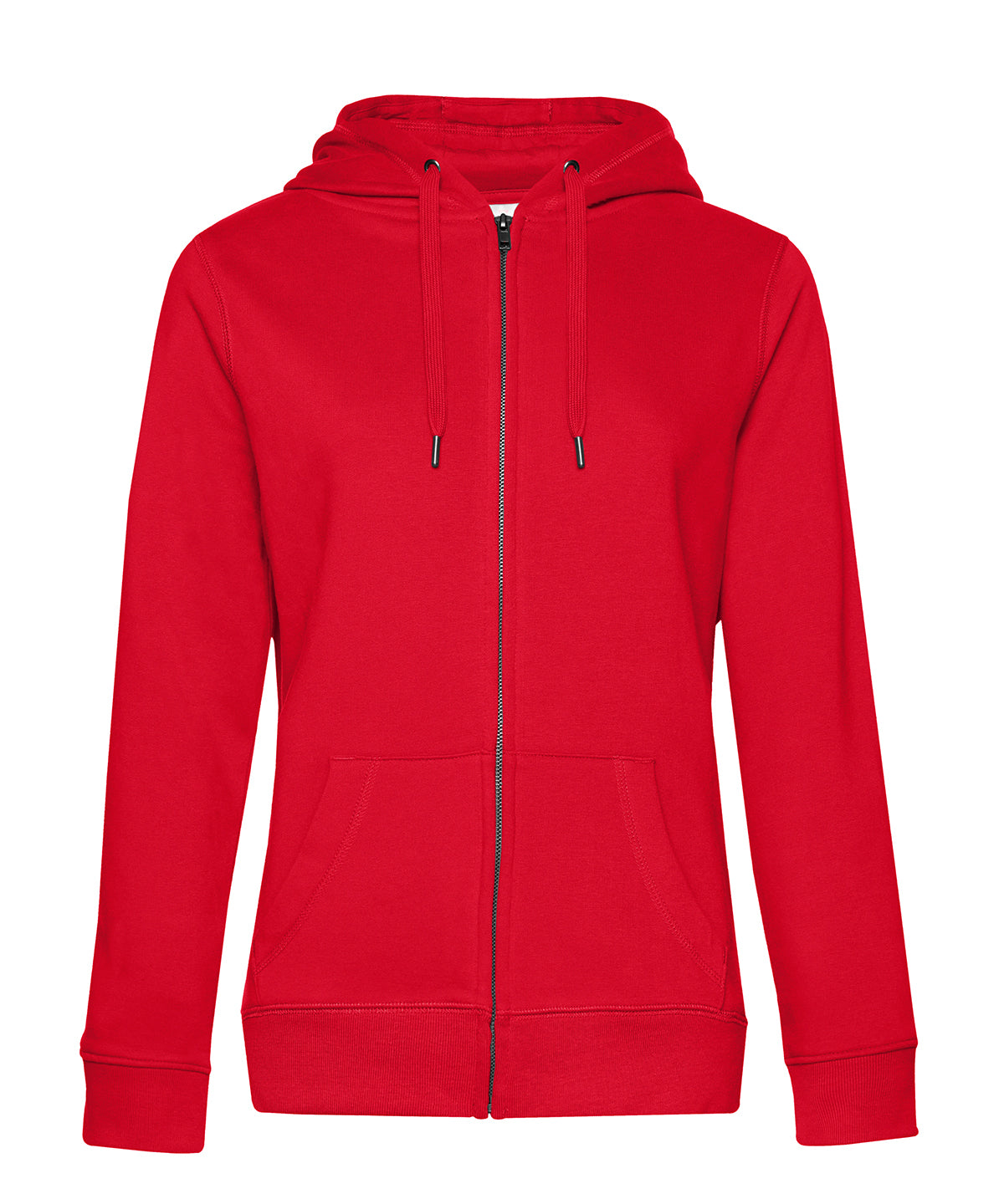B&C Collection Queen zipped hoodie B012F in red