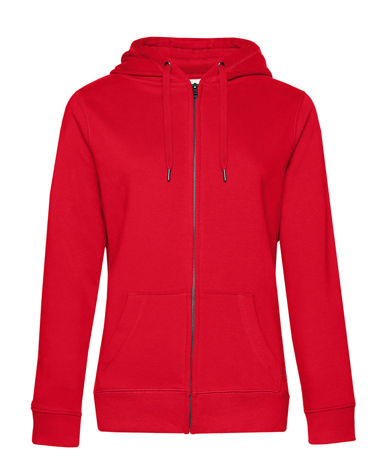 B&C Collection Queen zipped hoodie B012F in red