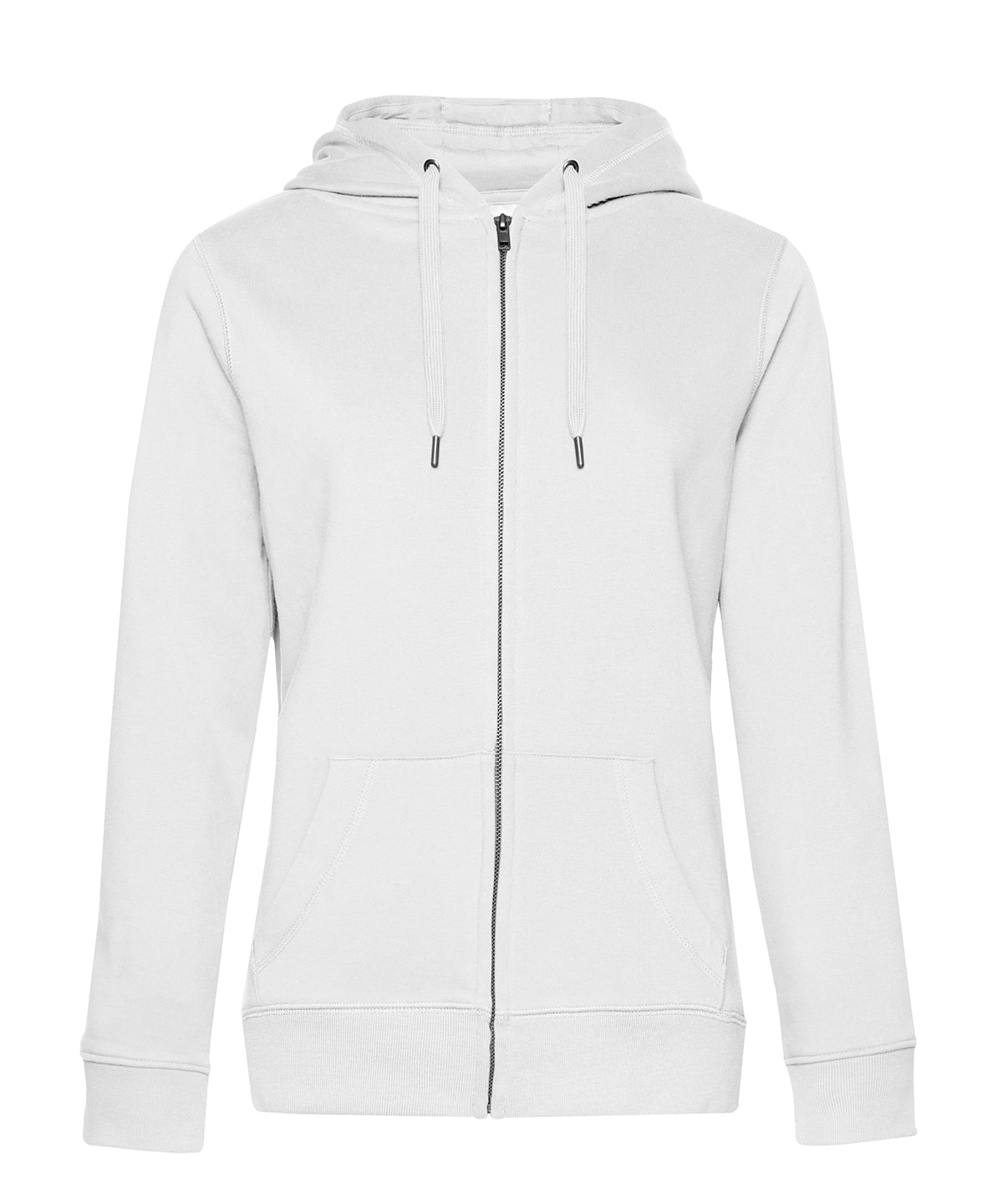 B&C Collection Queen zipped hoodie B012F in white