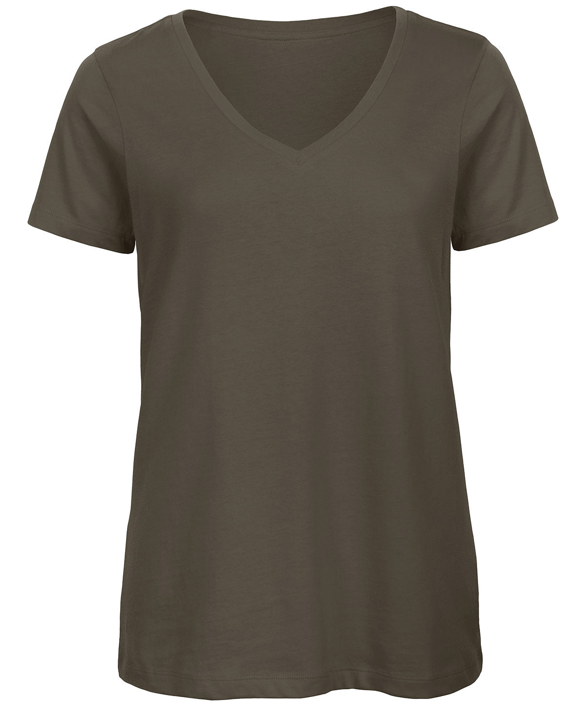 B&C Collection Inspire V-neck women's t-shirt B119F in khaki