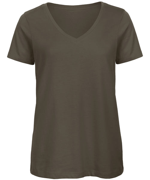 B&C Collection Inspire V-neck women's t-shirt B119F in khaki