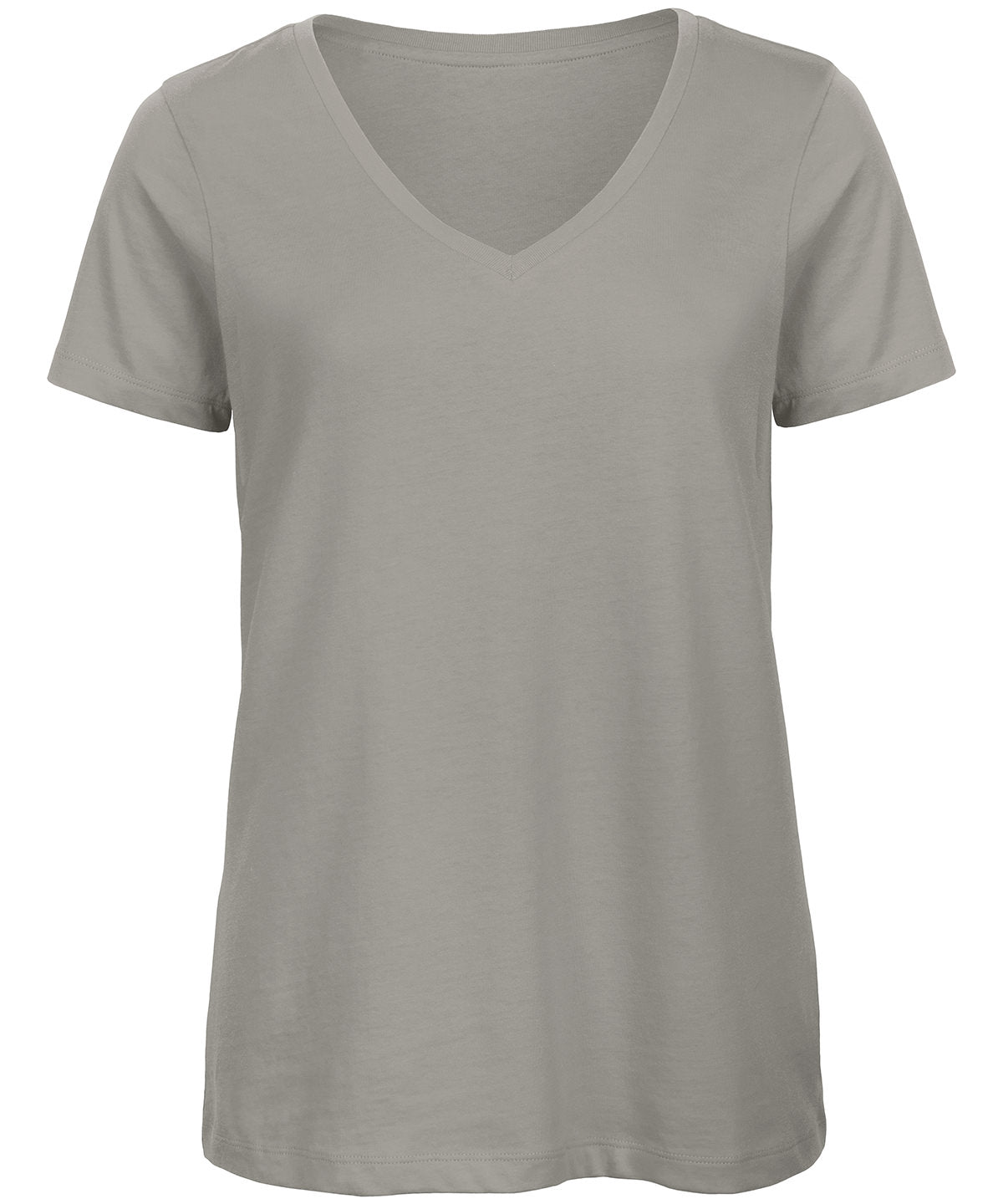 B&C Collection Inspire V-neck women's t-shirt B119F in light grey