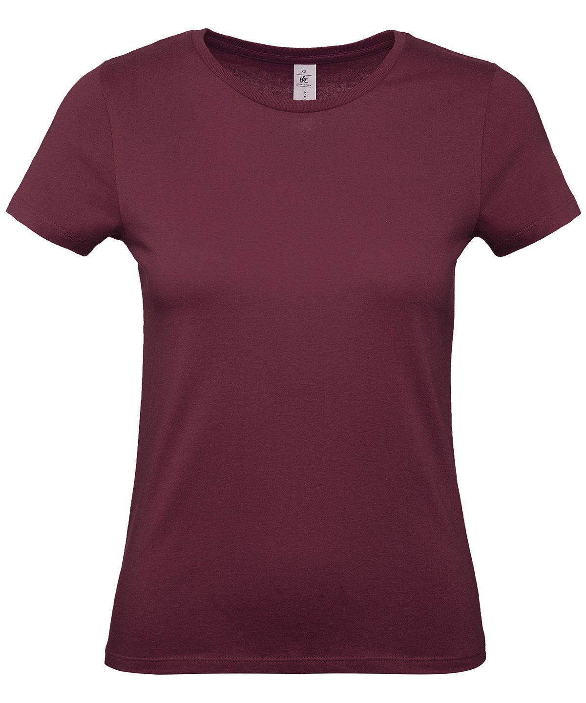 B&C Collection E150 women's t-shirt B210F in burgundy