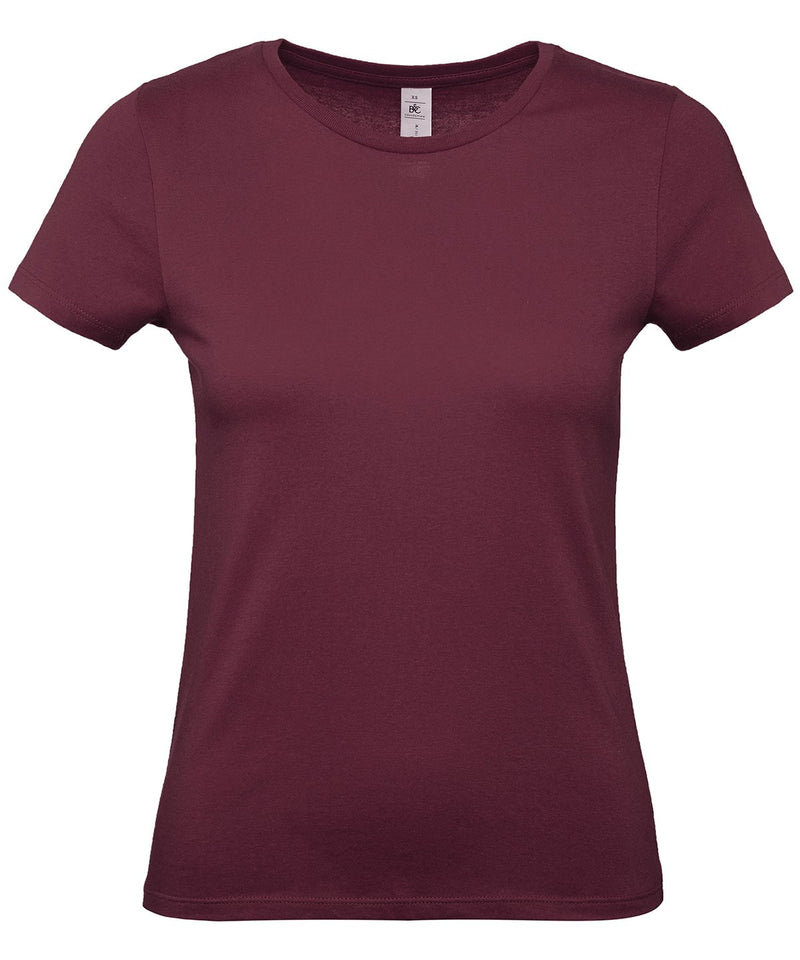 B&C Collection E150 women's t-shirt B210F in burgundy