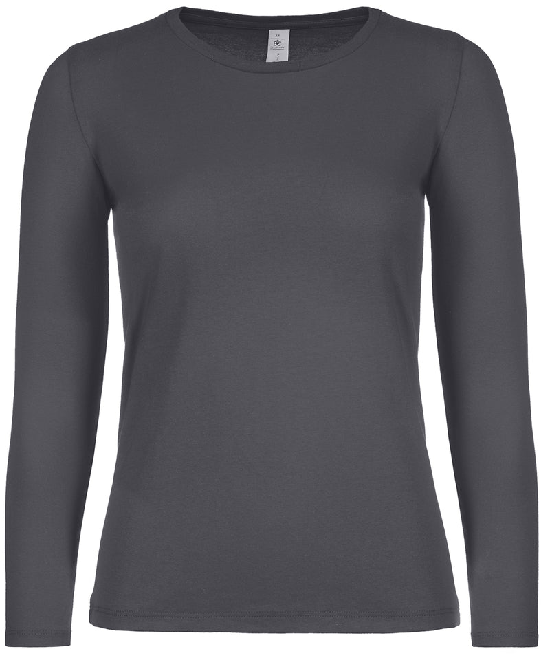 B&C E150 long-sleeve women's t-shirt B211F in dark grey