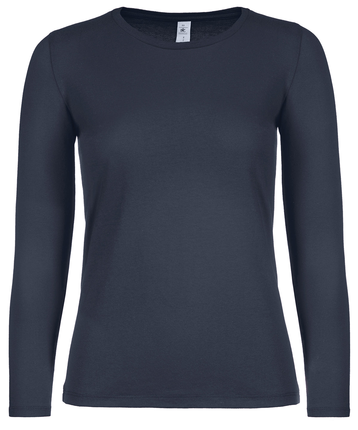 B&C E150 long-sleeve women's t-shirt B211F in navy