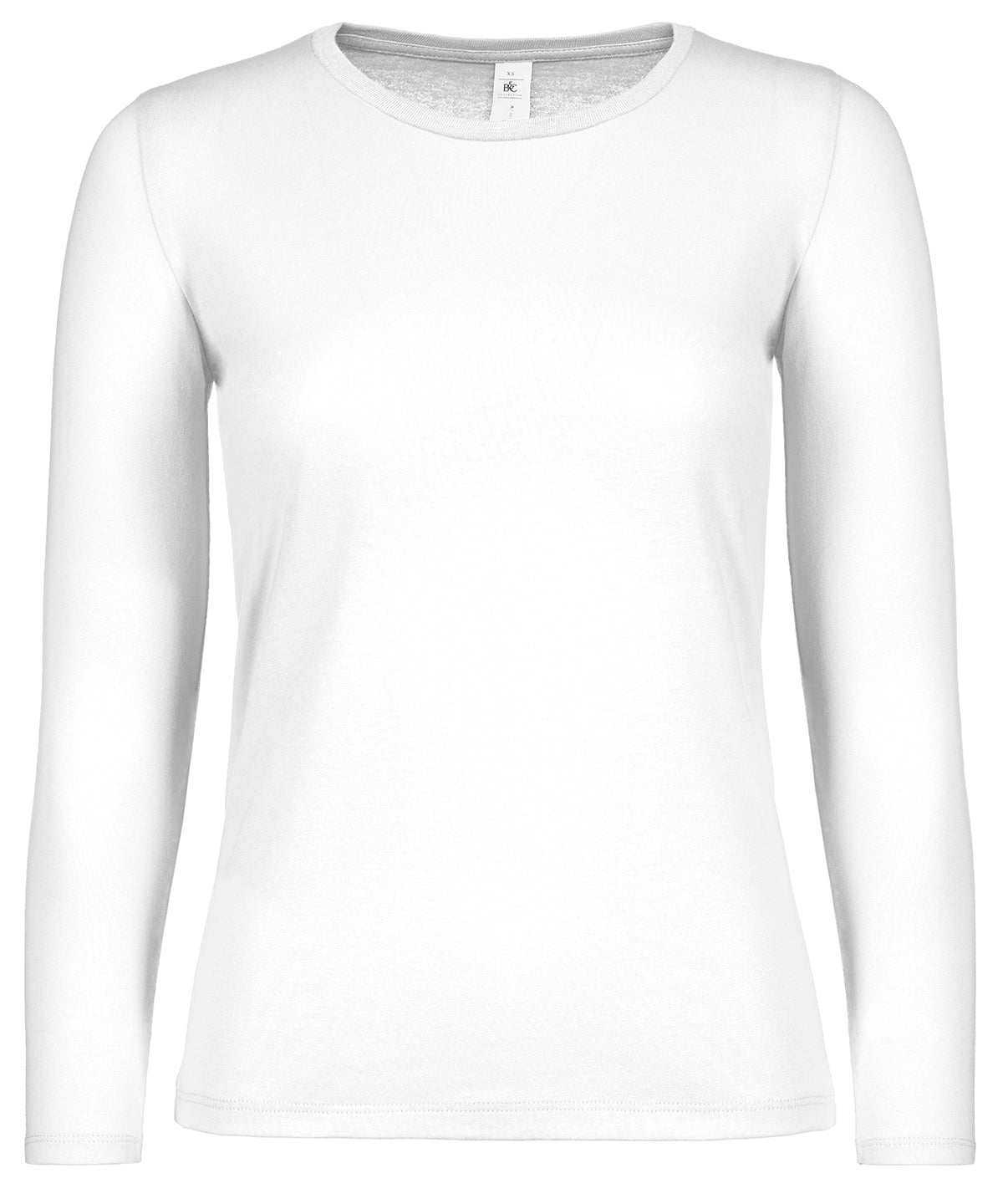 B&C E150 long-sleeve women's t-shirt B211F in white