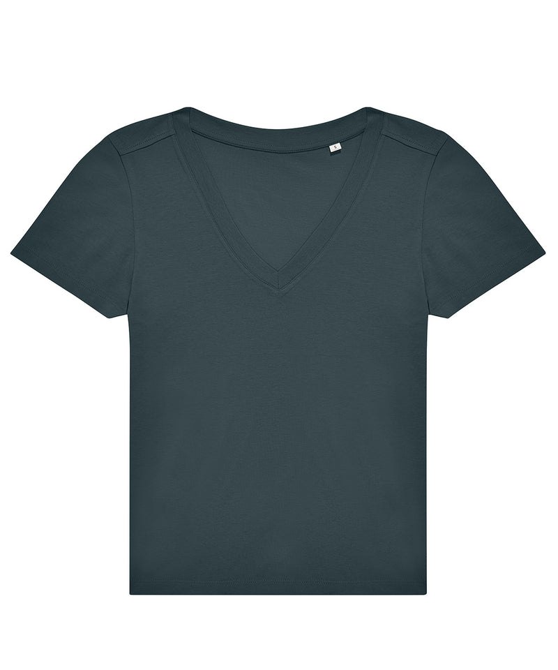 B&C E150 V-neck women's t-shirt B213F in amalfi teal