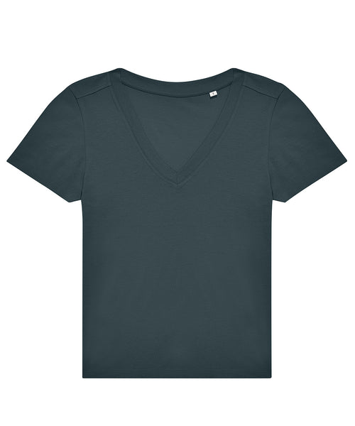 B&C E150 V-neck women's t-shirt B213F in amalfi teal