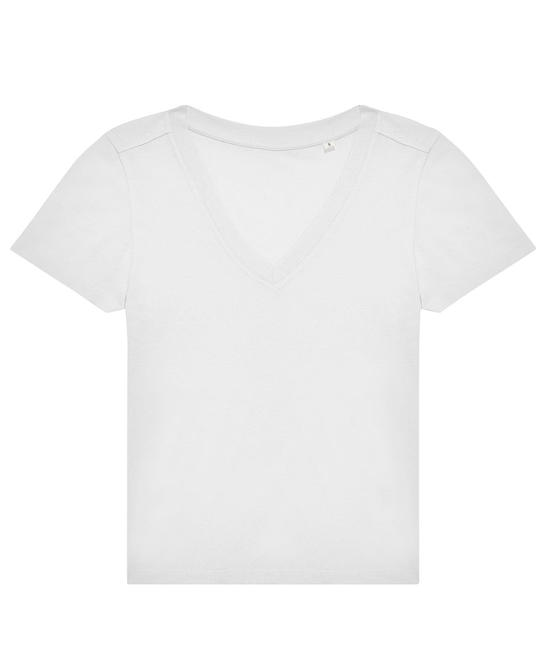B&C E150 V-neck women's t-shirt B213F in white