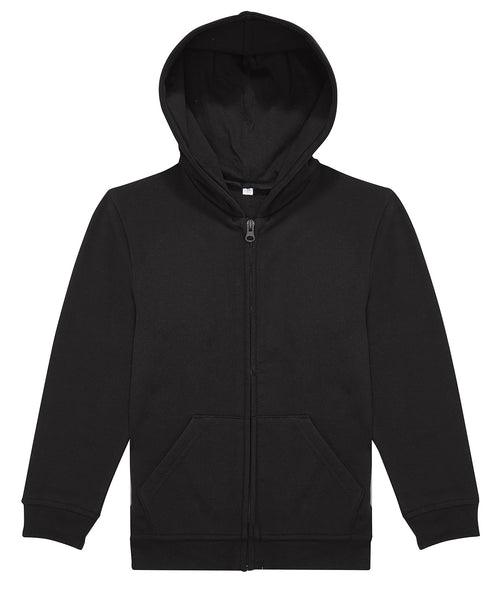 B&C Collection ID334 kids' zip hoodie B432B in black