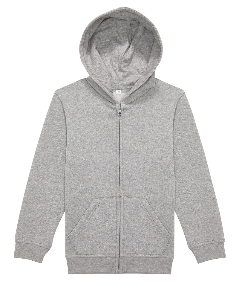 B&C Collection ID334 kids' zip hoodie B432B in sport grey
