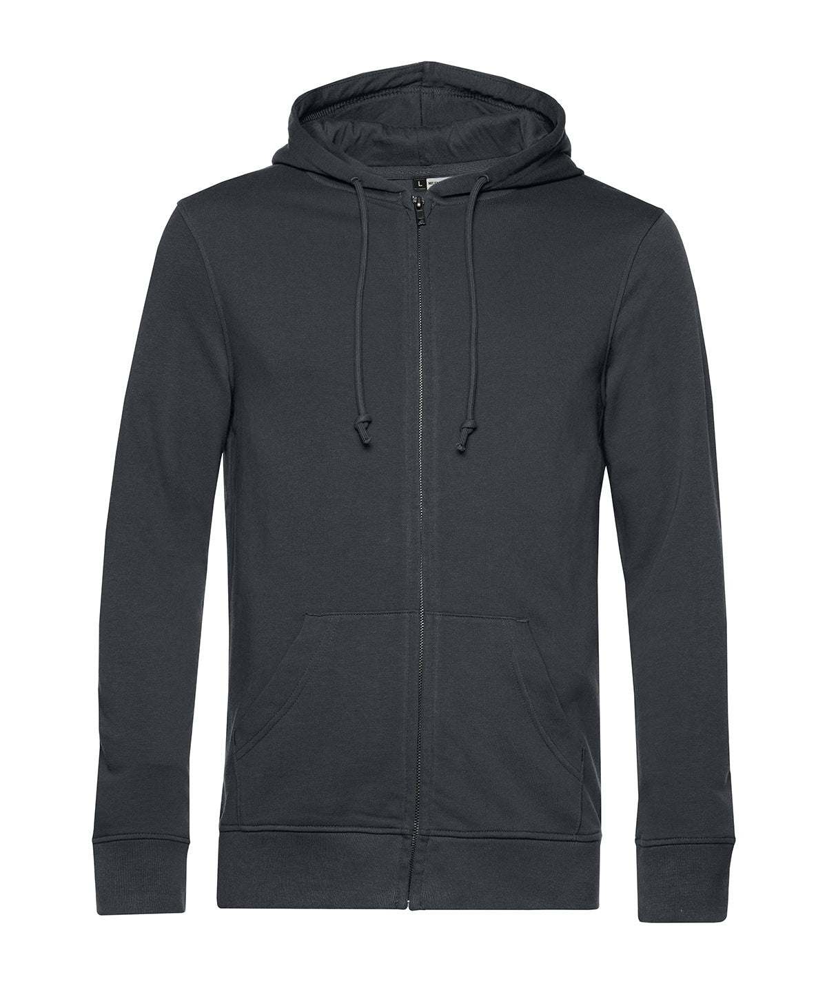 B&C Collection Inspire zipped hoodie BA002 in asphalt